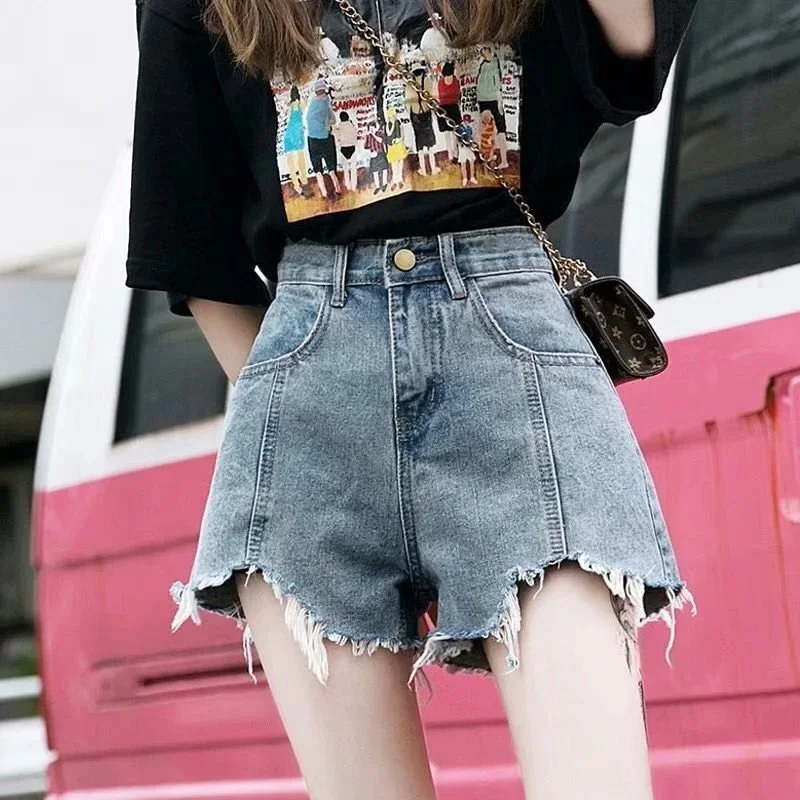 Julia Fashion - Fashion New Summer Women High Waist Denim Shorts