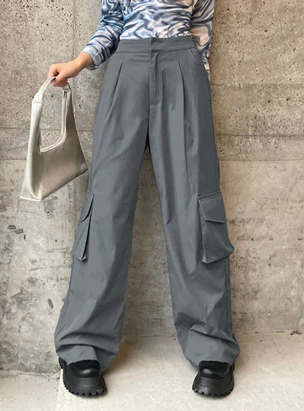 TastyHottie - HIGH WAIST WIDE LEG SUIT TROUSERS PANT