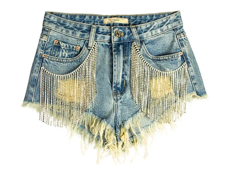 2024-fringe-drill-chain-denim-shorts