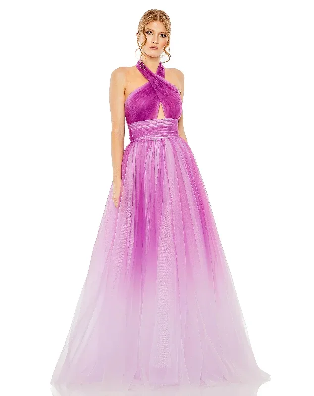 Cross Front Ombre Gown