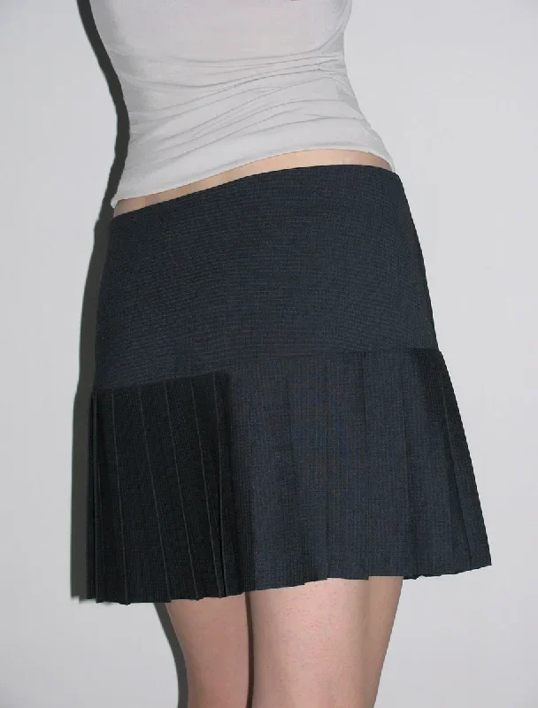 araceli-low-waist-pleated-checkered-skirt-navy