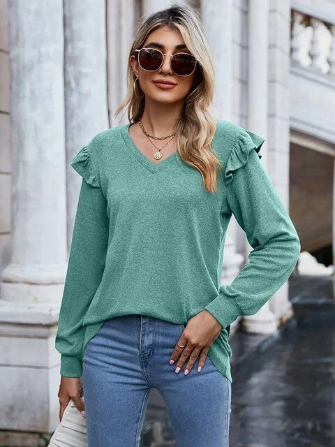 autumn-t-shirts-for-women-clothes-fashion-ruffle-stitching-v-neck-long-sleeve-loose-chic-tops-oversized-casual-vintage-tee-shirt