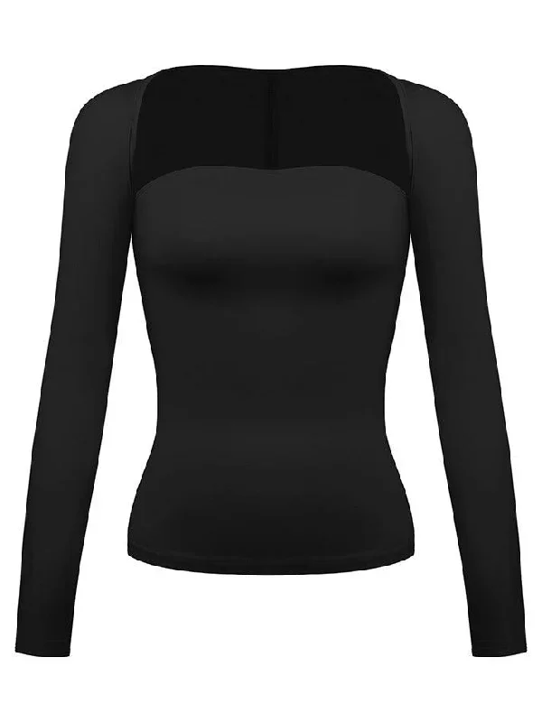 bandeau-top-tight-smock-two-piece-long-sleeve-tee