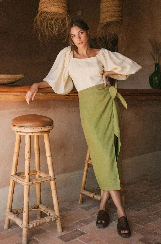 bliss-wrap-skirt-olive-linen