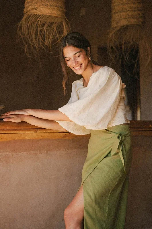 bliss-wrap-skirt-olive-linen