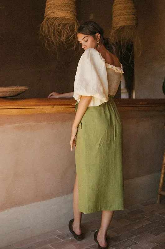 bliss-wrap-skirt-olive-linen