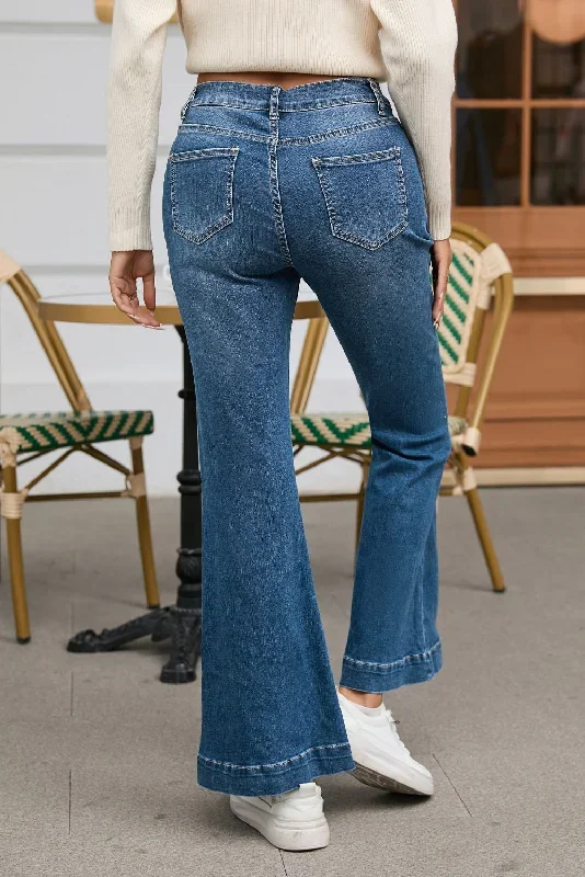 blue-high-waist-seam-stitching-pocket-flare-jeans