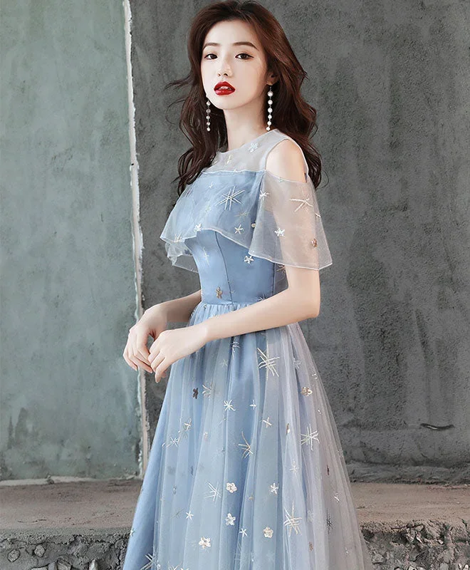 blue-tulle-lace-short-prom-dress-blue-homecoming-dress