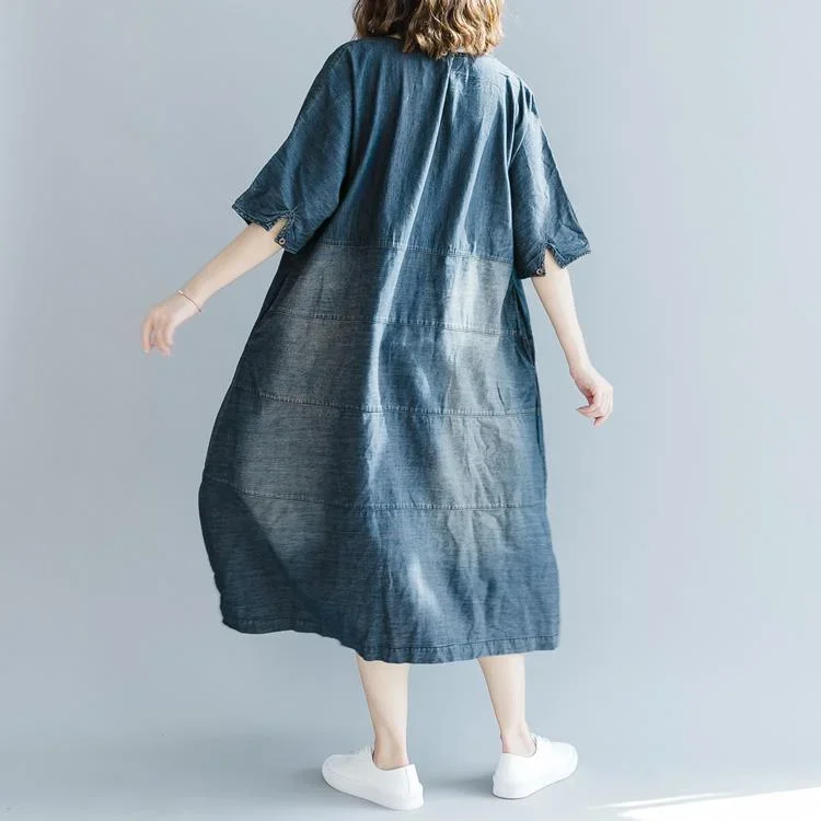 boutique-denim-blue-dresses-loose-fitting-o-neck-baggy-dresses-traveling-clothing-vintage-half-sleeve-patchwork-dresses