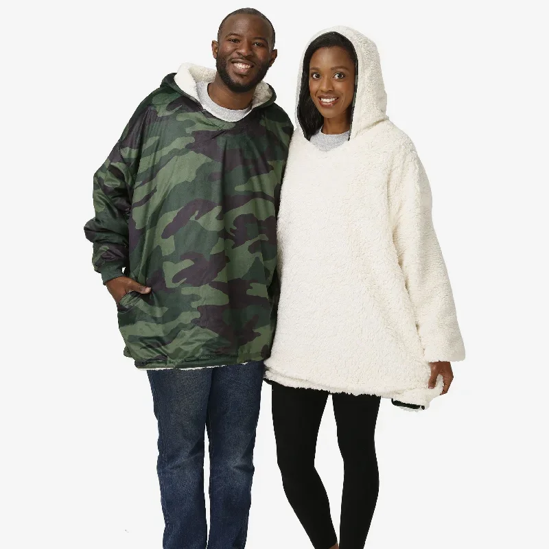 Camo Sherpa Reversible Hoodeez