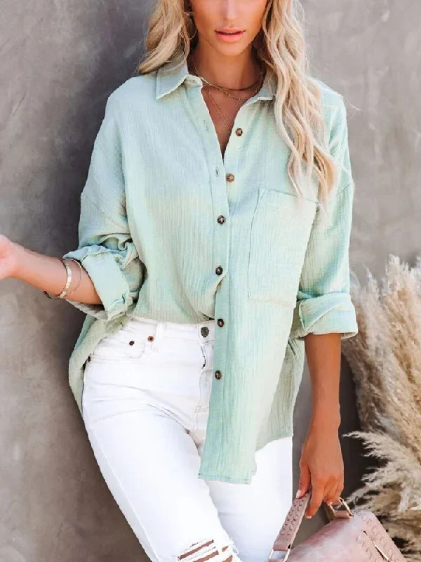 casual-elegant-women-blouse-shirt-summer-lapel-button-down-shirt-long-sleeve-solid-office-tops-female-loose-pocket-vintage-shirt