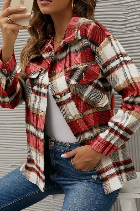 casual-plaid-patchwork-turndown-collar-tops-3