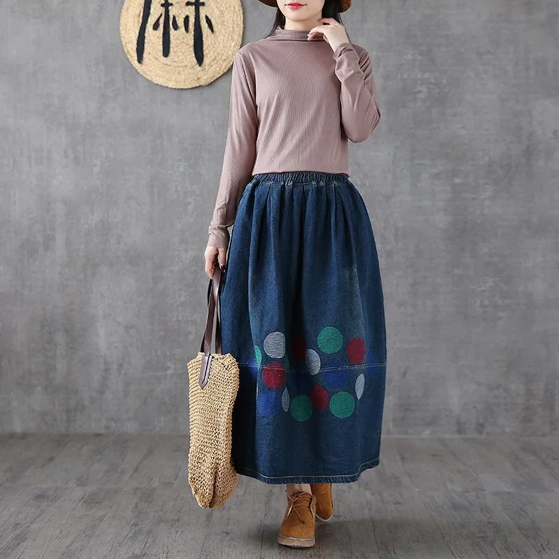 classy-cotton-skirts-plus-size-spring-casual-ankle-length-denim-skirt