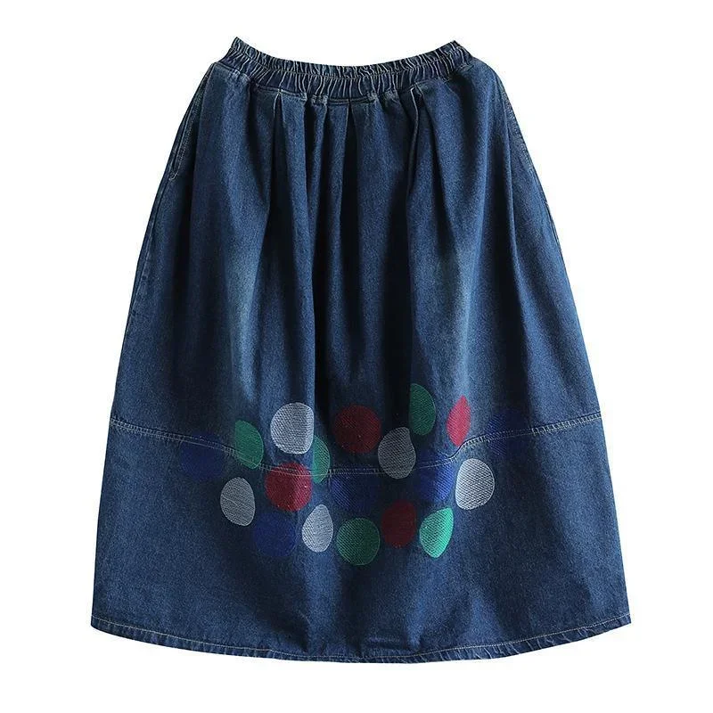 classy-cotton-skirts-plus-size-spring-casual-ankle-length-denim-skirt