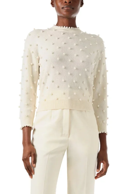 Creme Pearl Cashmere Sweater