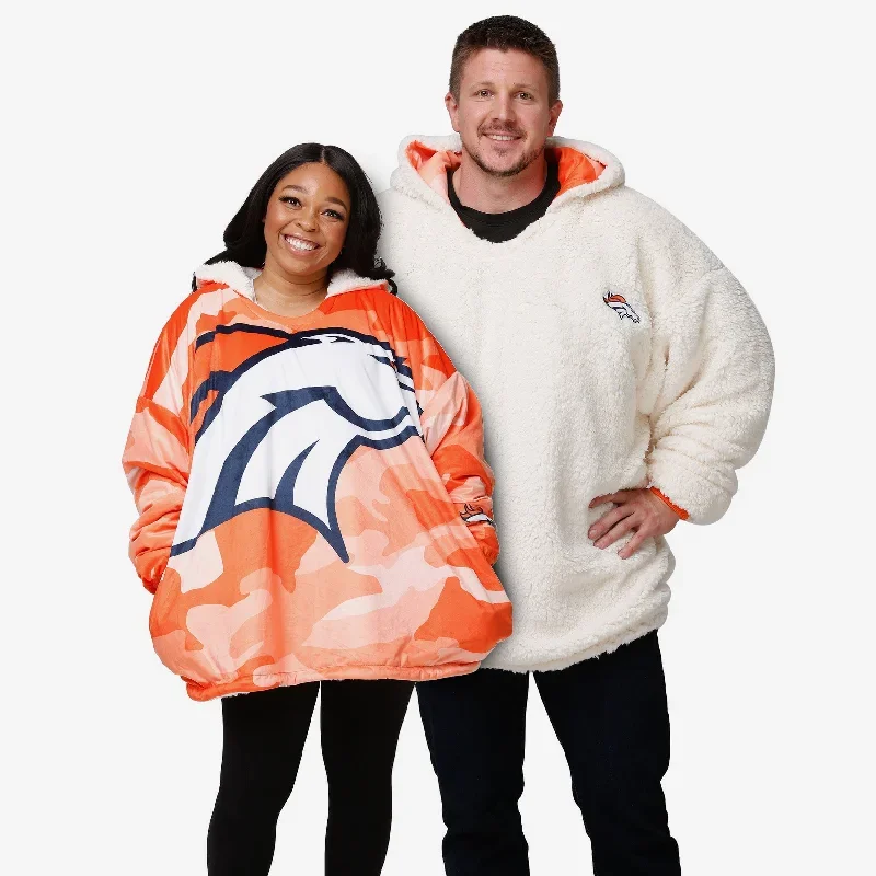 Denver Broncos Reversible Team Color Camo Hoodeez