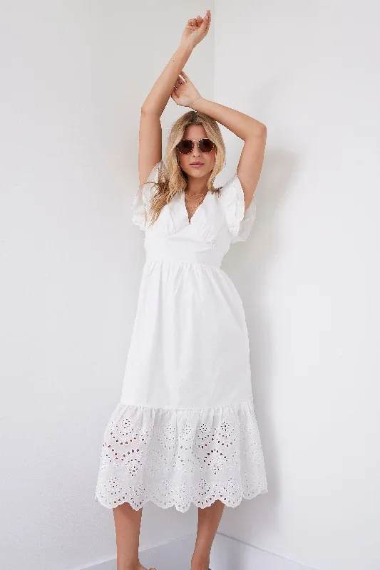 Eden Eyelet Midi Dress