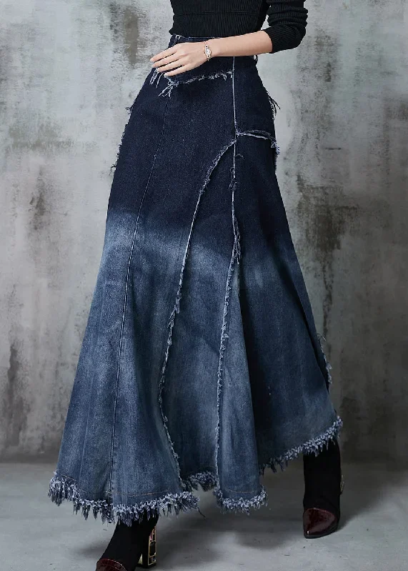 elegant-gradient-color-patchwork-exra-large-hem-denim-skirt-spring