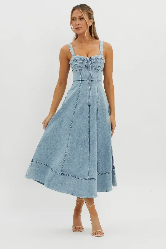 emilio-pleated-bust-a-line-midi-dress-denim-blue