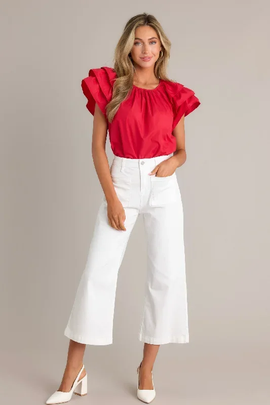 everyday-radiance-red-ruffle-sleeve-top