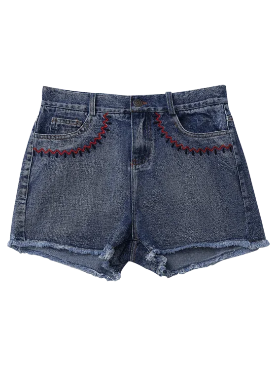 fashion-embroidered-cutoffs-denim-shorts