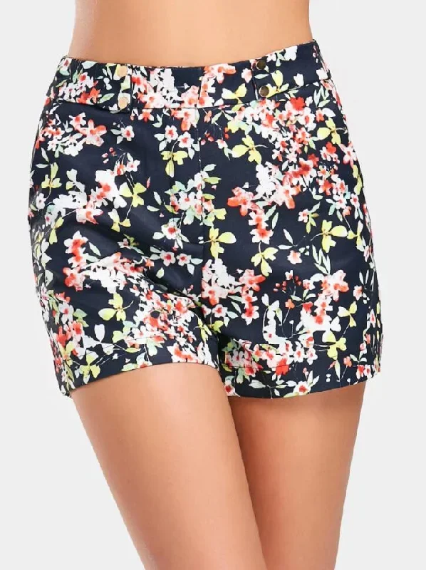 TastyHottie - Fashion High Waist Floral Print Shorts