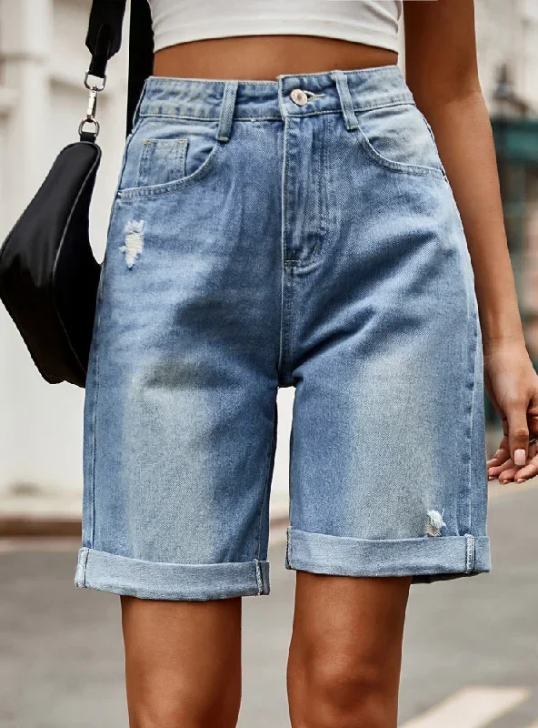 five-point-shorts-holes-denim-short