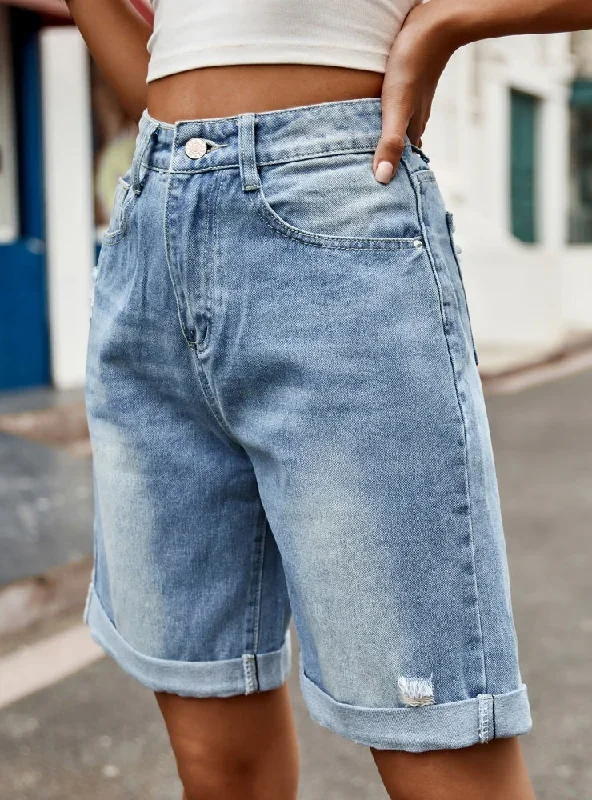 five-point-shorts-holes-denim-short