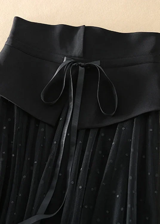 french-black-cinched-dot-tulle-skirts-spring