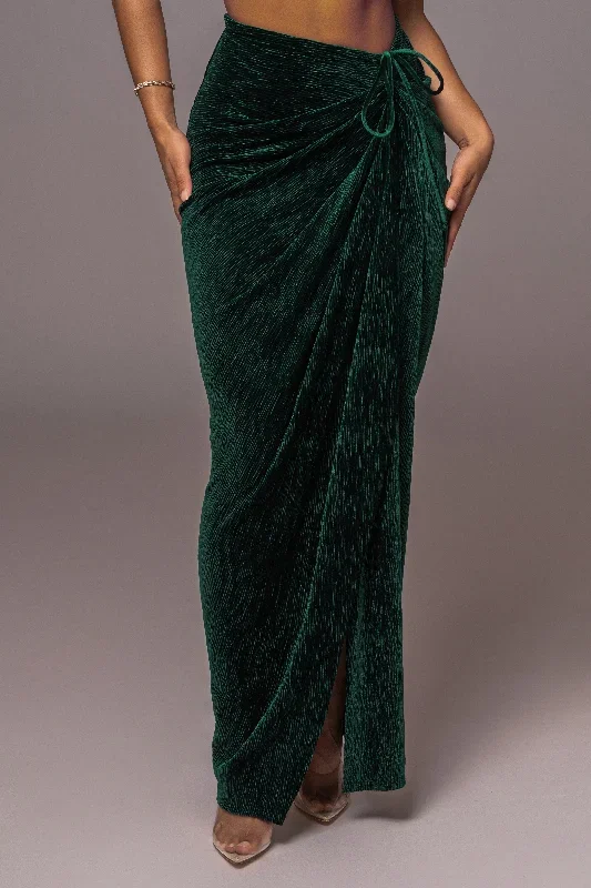 green-chosen-one-velvet-skirt-set