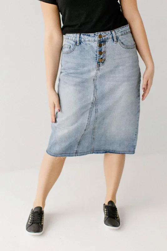 haven-knee-length-denim-skirt