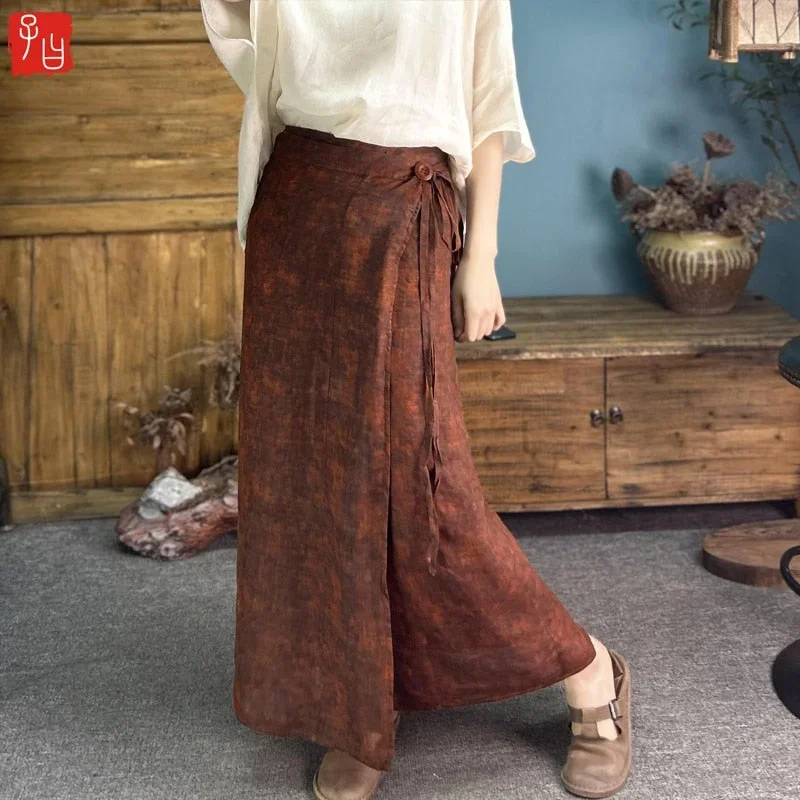 high-quality-artsy-linen-long-skirt