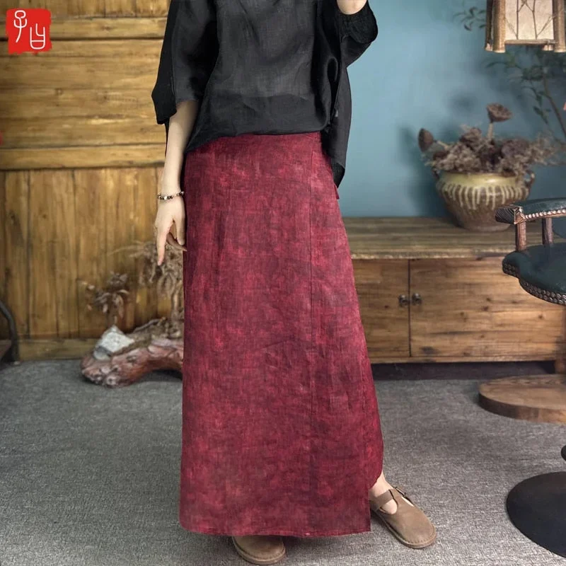 high-quality-artsy-linen-long-skirt