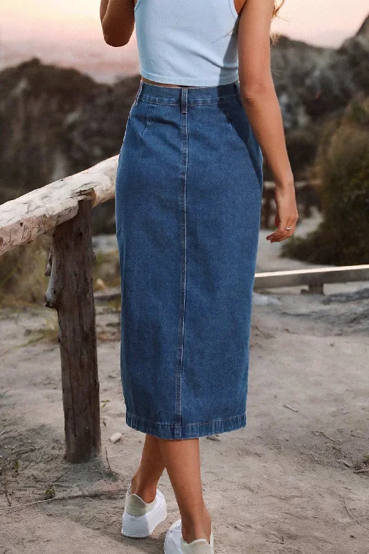 irregular-slit-denim-skirt