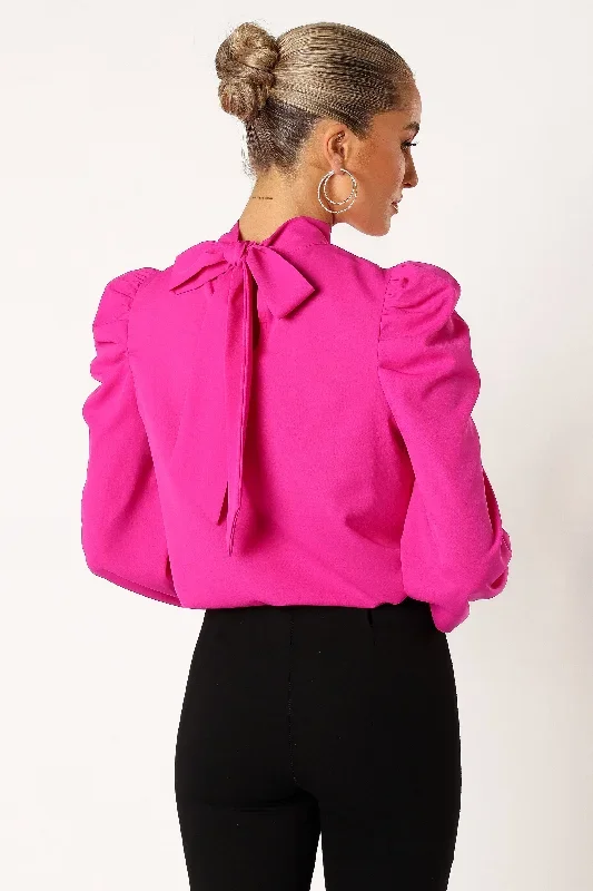 jenny-puff-sleeve-blouse-magenta