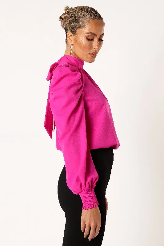 jenny-puff-sleeve-blouse-magenta