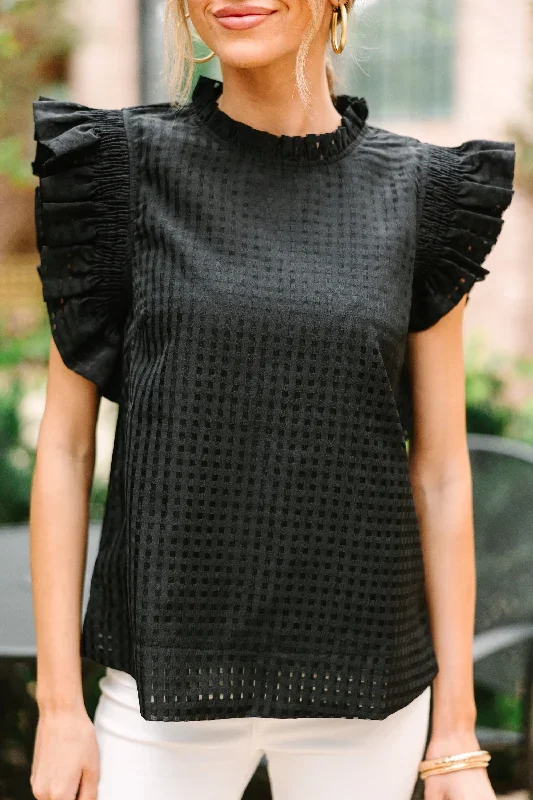 just-be-you-black-textured-blouse