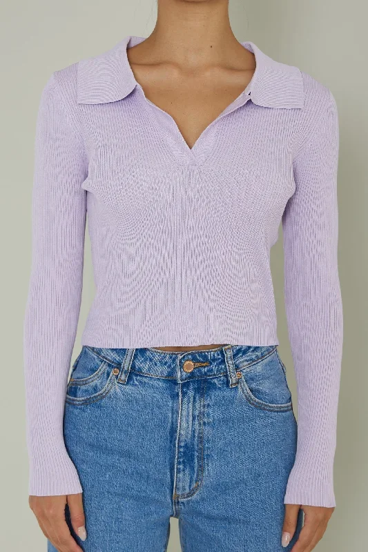 lake-days-collared-knit-top-lilac