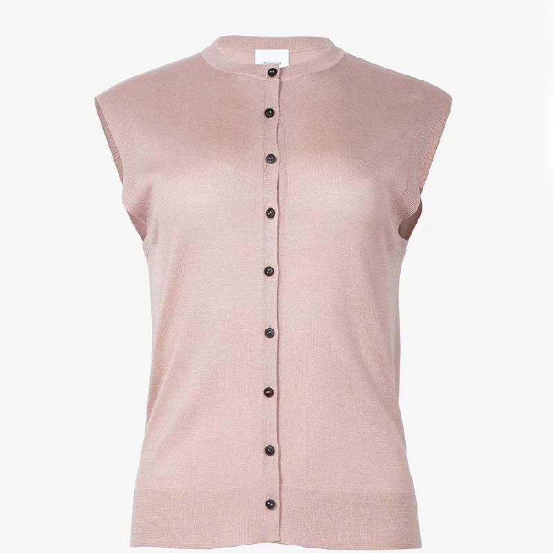 BUTTONED SILK SHIRT ""LESS"" IN OLD ROSÉ