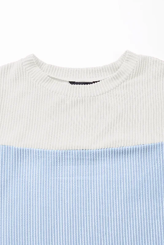 light-blue-rib-textured-colorblock-t-shirt