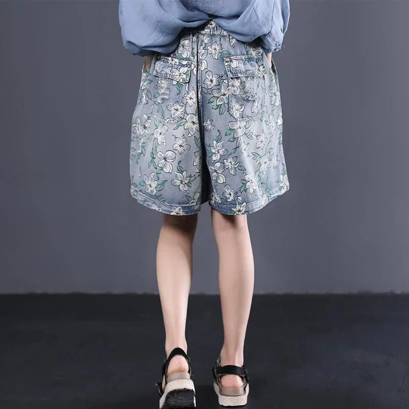 loose-print-denim-casual-hot-pants-summer