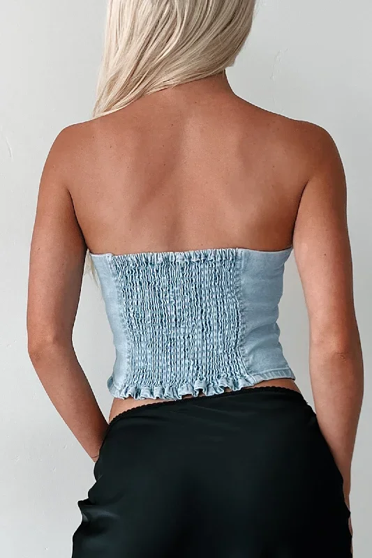 losing-all-control-strapless-zippered-denim-top-light-blue