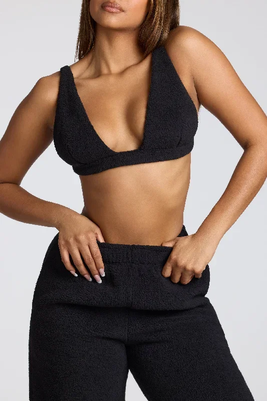 loungewear-fleece-v-neck-bralette-black