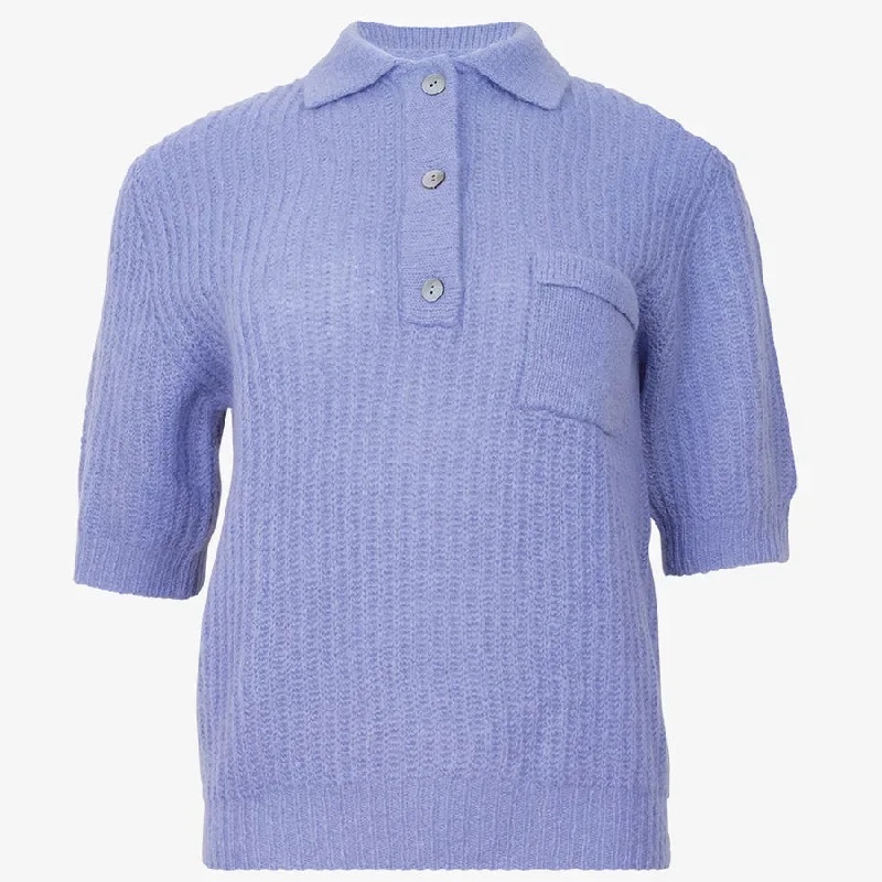 CASHMERE POLO SHIRT ""MARGI"" IN CAROLINA BLUE