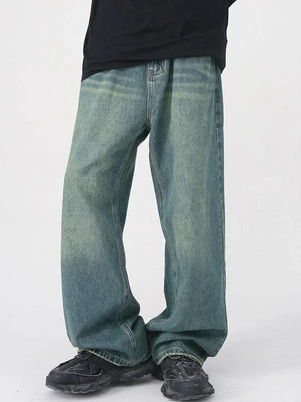 mens-faded-vintage-denim-loose-jeans