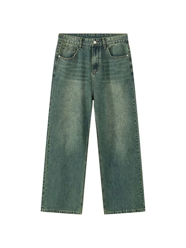 mens-faded-vintage-denim-loose-jeans