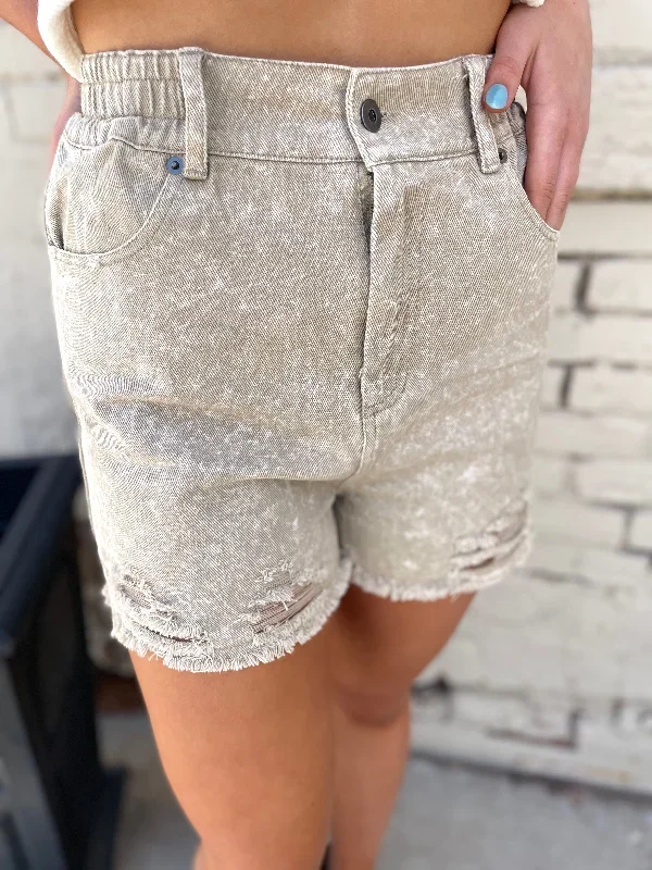 Mira Acid Wash Shorts