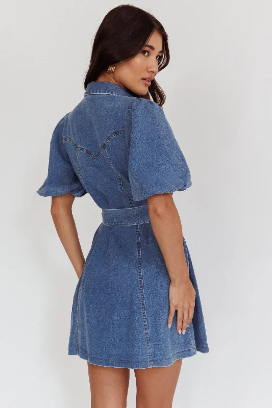 myleigh-puff-sleeve-waist-tie-mini-dress-denim-blue