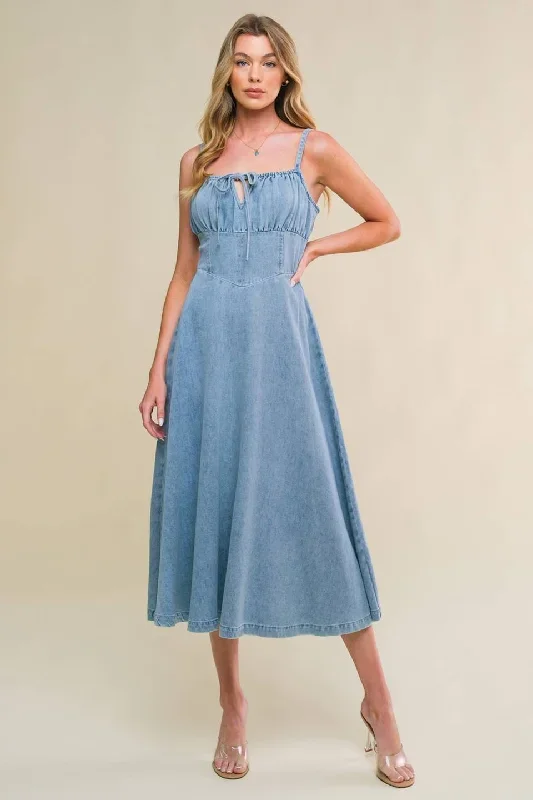 Nancy Denim Maxi Dress