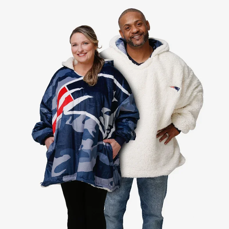 New England Patriots Reversible Team Color Camo Hoodeez